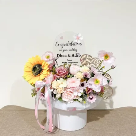 Bloom Box Akrilik Ucapan Wedding Banyumas